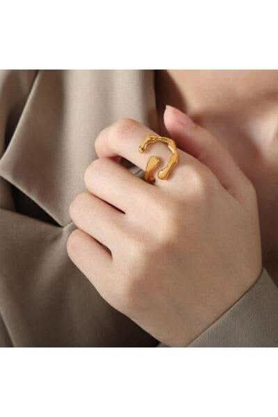 Katherine 18K Gold-Plated Open Ring in Gold 7 - Rings photo