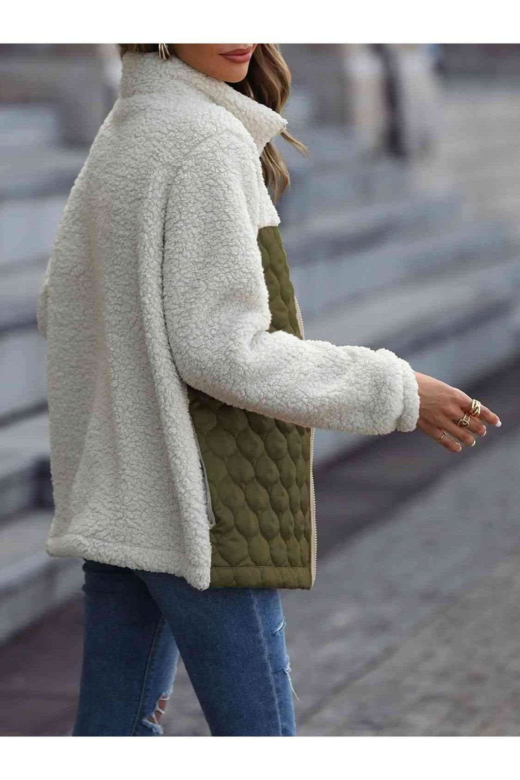 Leona Leopard Color Block Zip-Up Jacket, Multiple Colors - SwagglyLife Home & Fashion