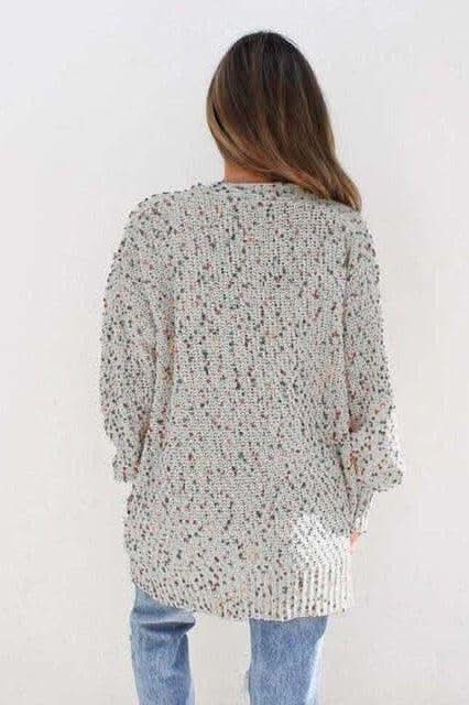 Multicolored Open Front Cardigan - SwagglyLife Home & Fashion