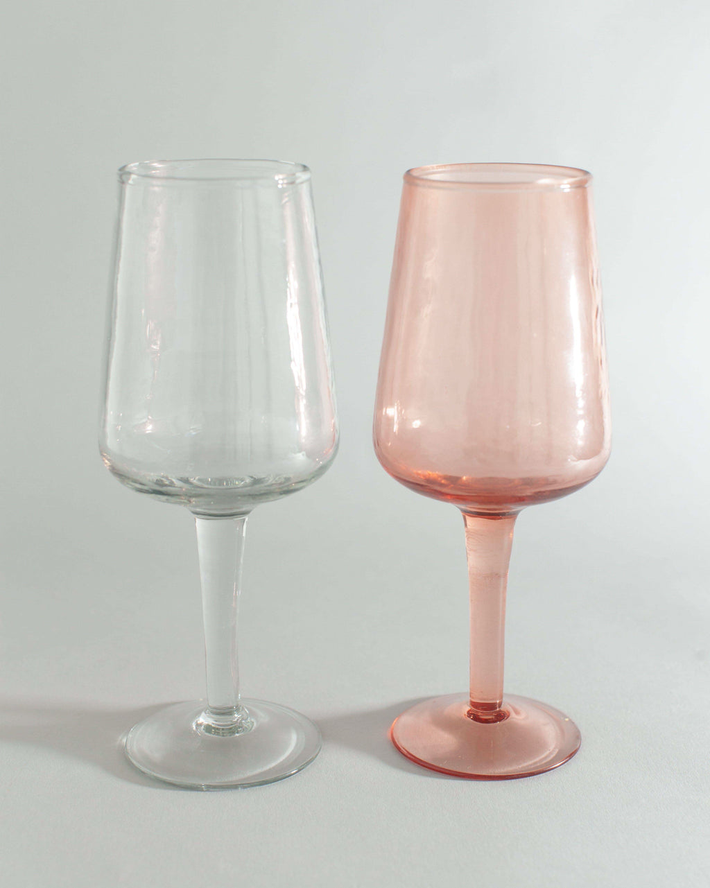 Pair of Handblown Hammered Wine Glasses in - Kitchen & Dining photo