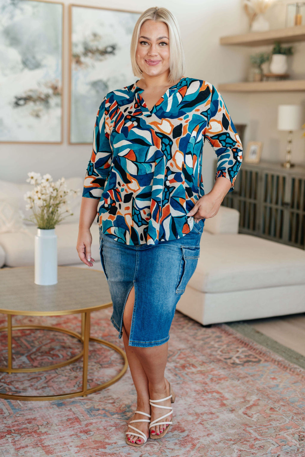 RISEN Always Be There Cargo Denim Skirt in - Skirts photo