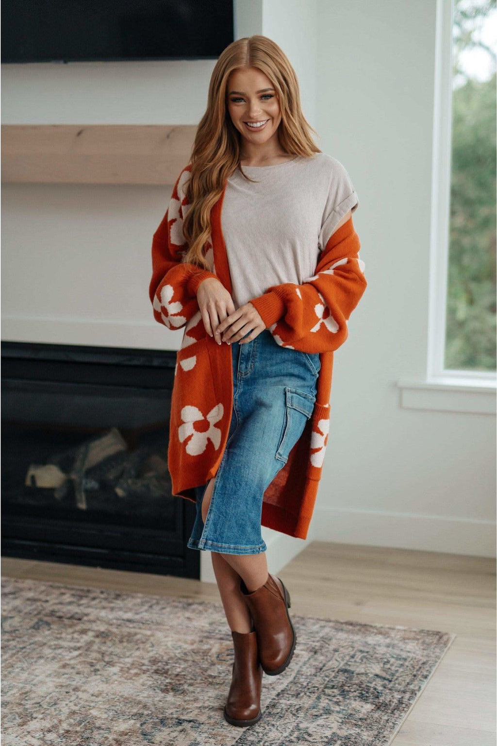 RISEN Always Be There Cargo Denim Skirt in - Skirts photo