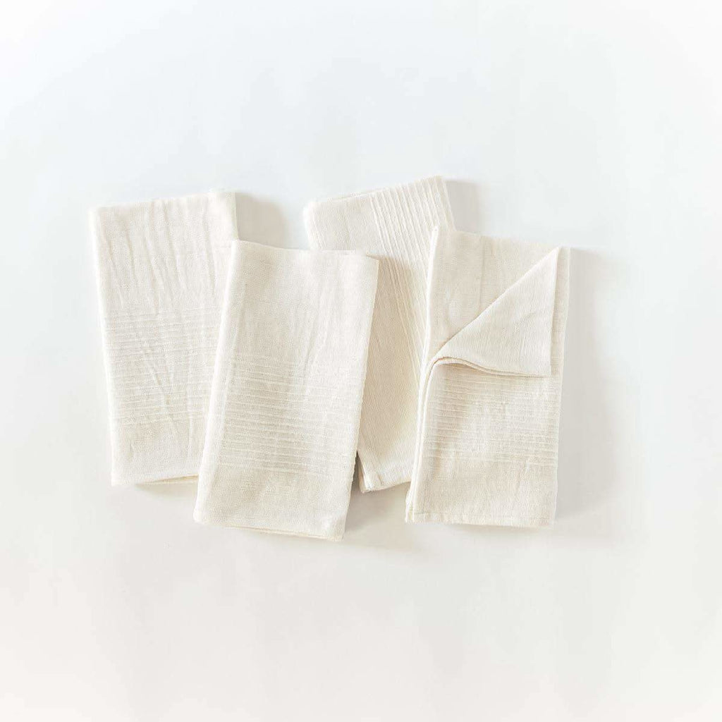 Riviera Cotton Napkins in Natural Set of 4 - Cloth Napkins photo
