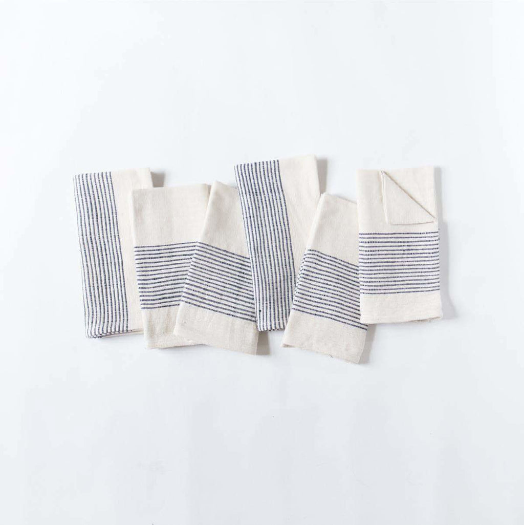 Riviera Cotton Napkins in Navy Set of 6 - Cloth Napkins photo