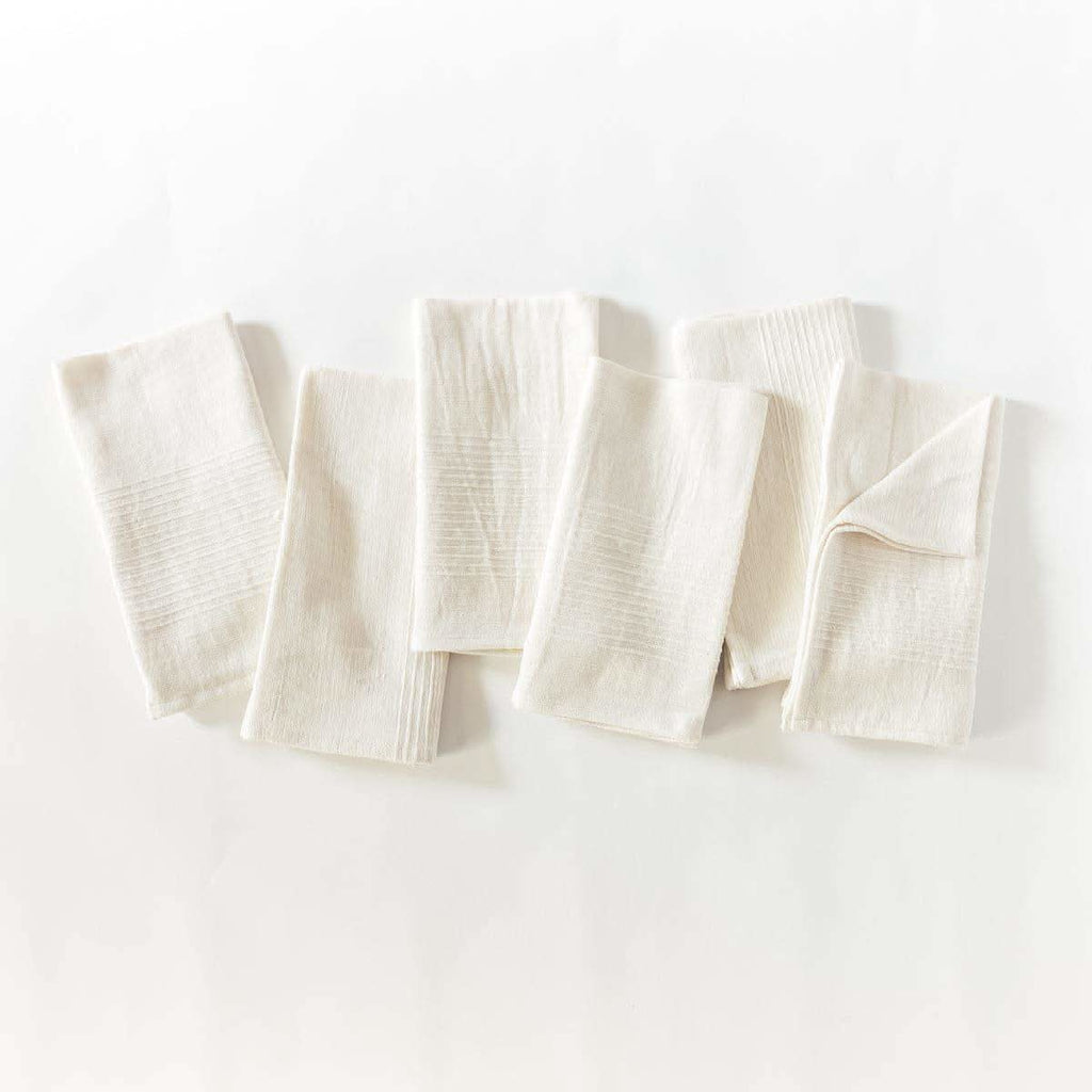 Riviera Cotton Napkins in Natural Set of 6 - Cloth Napkins photo