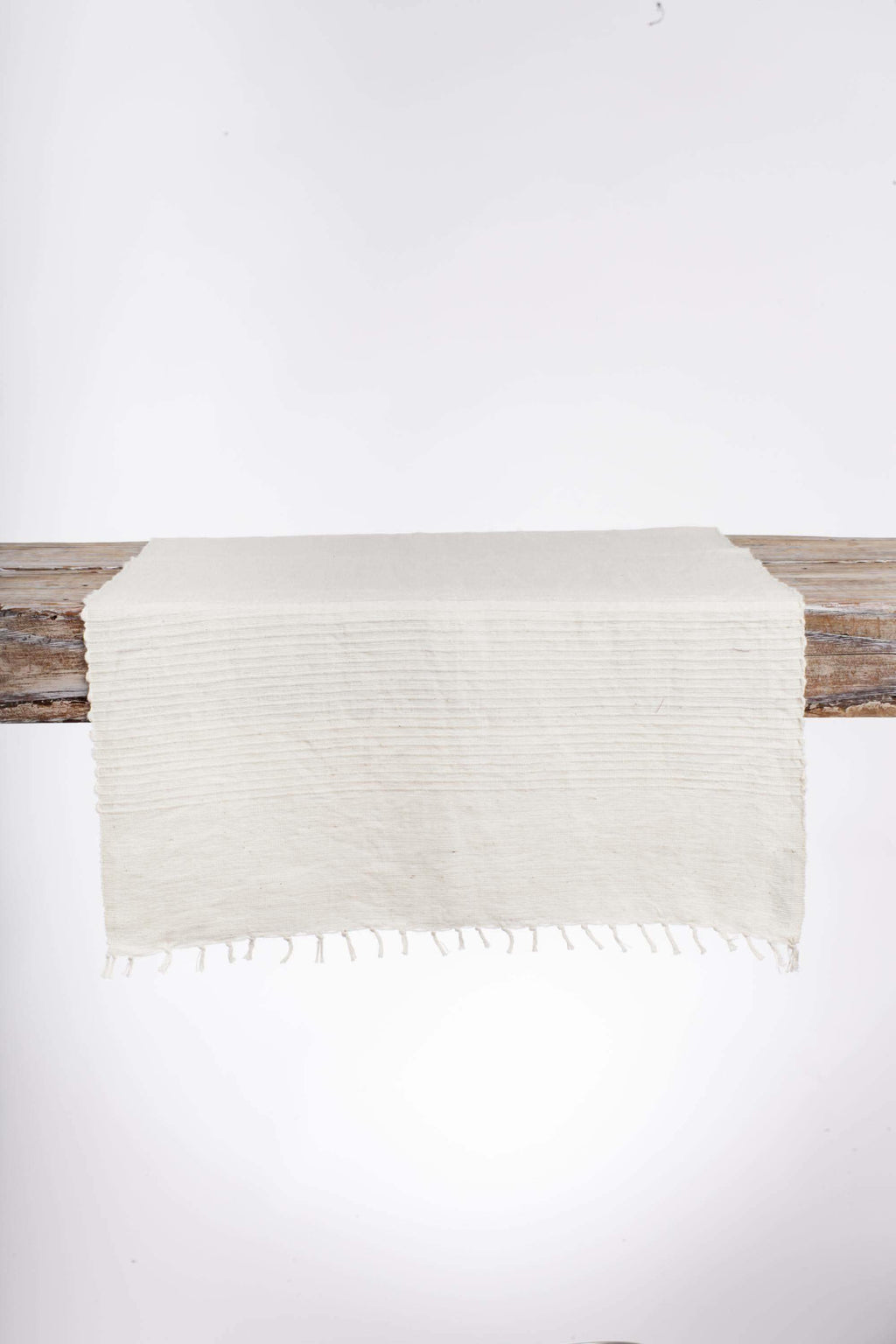 Riviera Cotton Table Runner in Natural 14 x 72 - Table Runners photo
