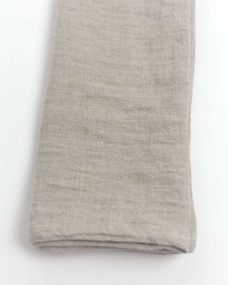 Stone Washed Linen Hemmed Dinner Napkins in - Cloth Napkins photo