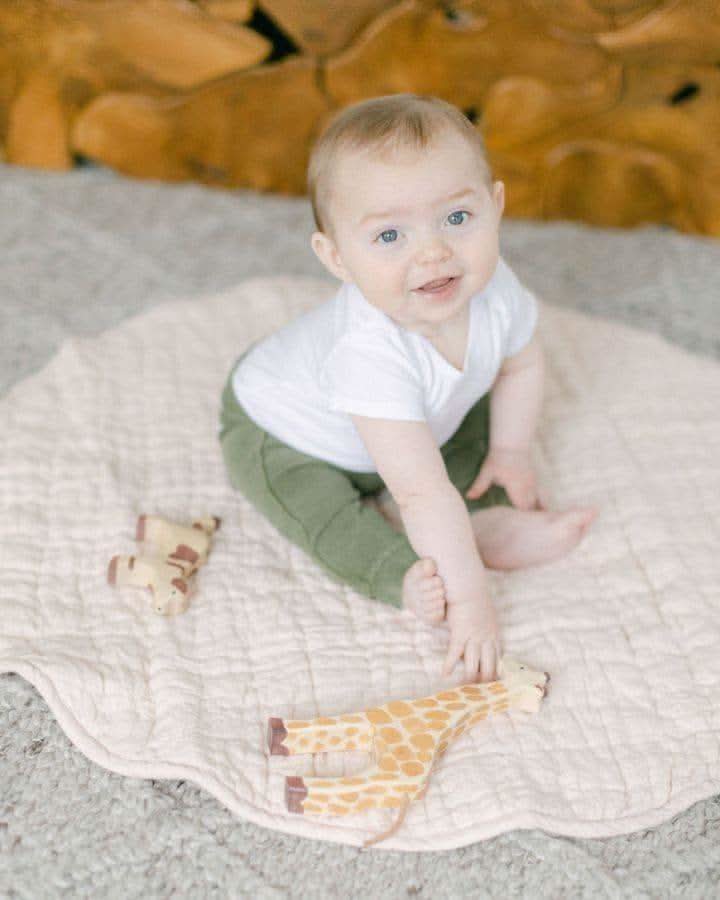 Stone Washed Linen Quilted Play Mat - SwagglyLife Home & Fashion