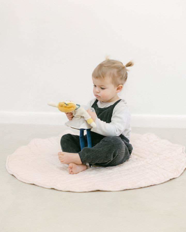 Stone Washed Linen Quilted Play Mat - SwagglyLife Home & Fashion