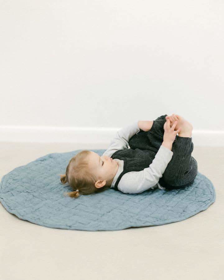 Stone Washed Linen Quilted Play Mat - SwagglyLife Home & Fashion