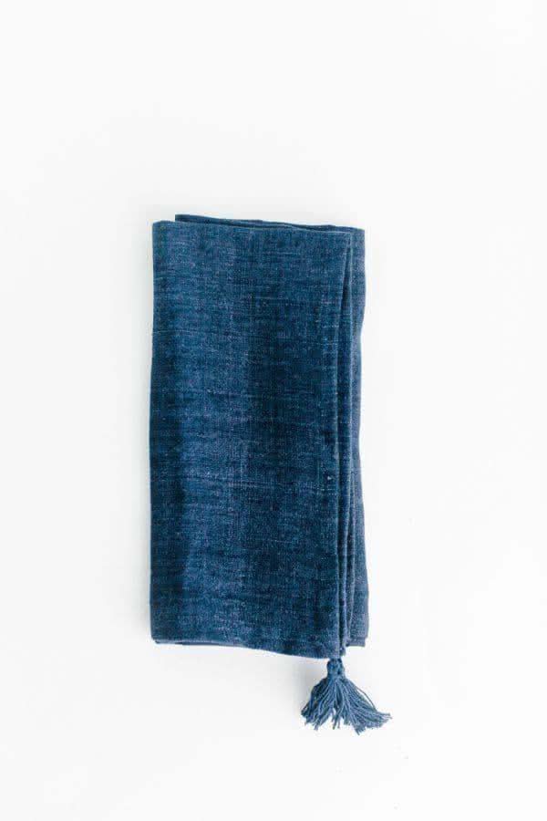 Stone Washed Linen Tasseled Napkins in - Cloth Napkins photo