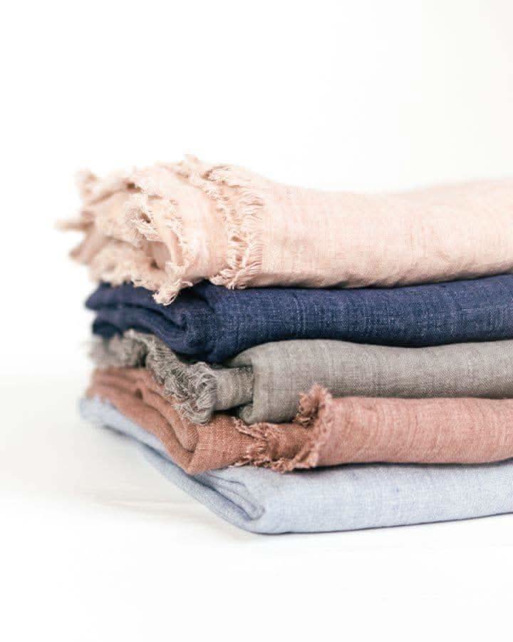 Stone Washed Linen Throw Blanket - SwagglyLife Home & Fashion