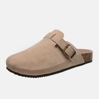 Suede Closed Toe Buckle Slide - SwagglyLife Home & Fashion