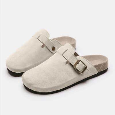 Suede Closed Toe Buckle Slide - SwagglyLife Home & Fashion