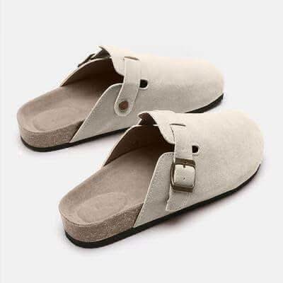 Suede Closed Toe Buckle Slide - SwagglyLife Home & Fashion
