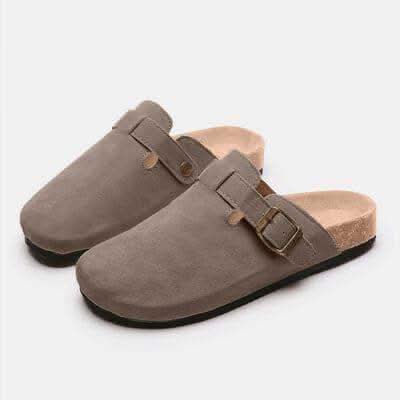 Suede Closed Toe Buckle Slide - SwagglyLife Home & Fashion