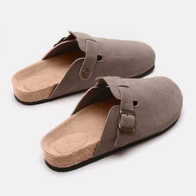 Suede Closed Toe Buckle Slide - SwagglyLife Home & Fashion