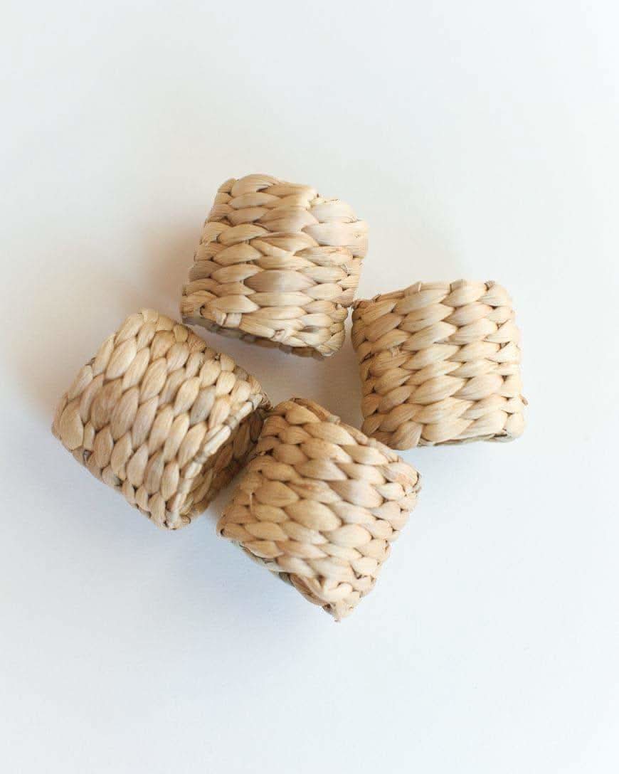 Water Hyacinth Napkin Ring Set - SwagglyLife Home & Fashion Water Hyacinth Napkin Ring Set - SwagglyLife Home & Fashion