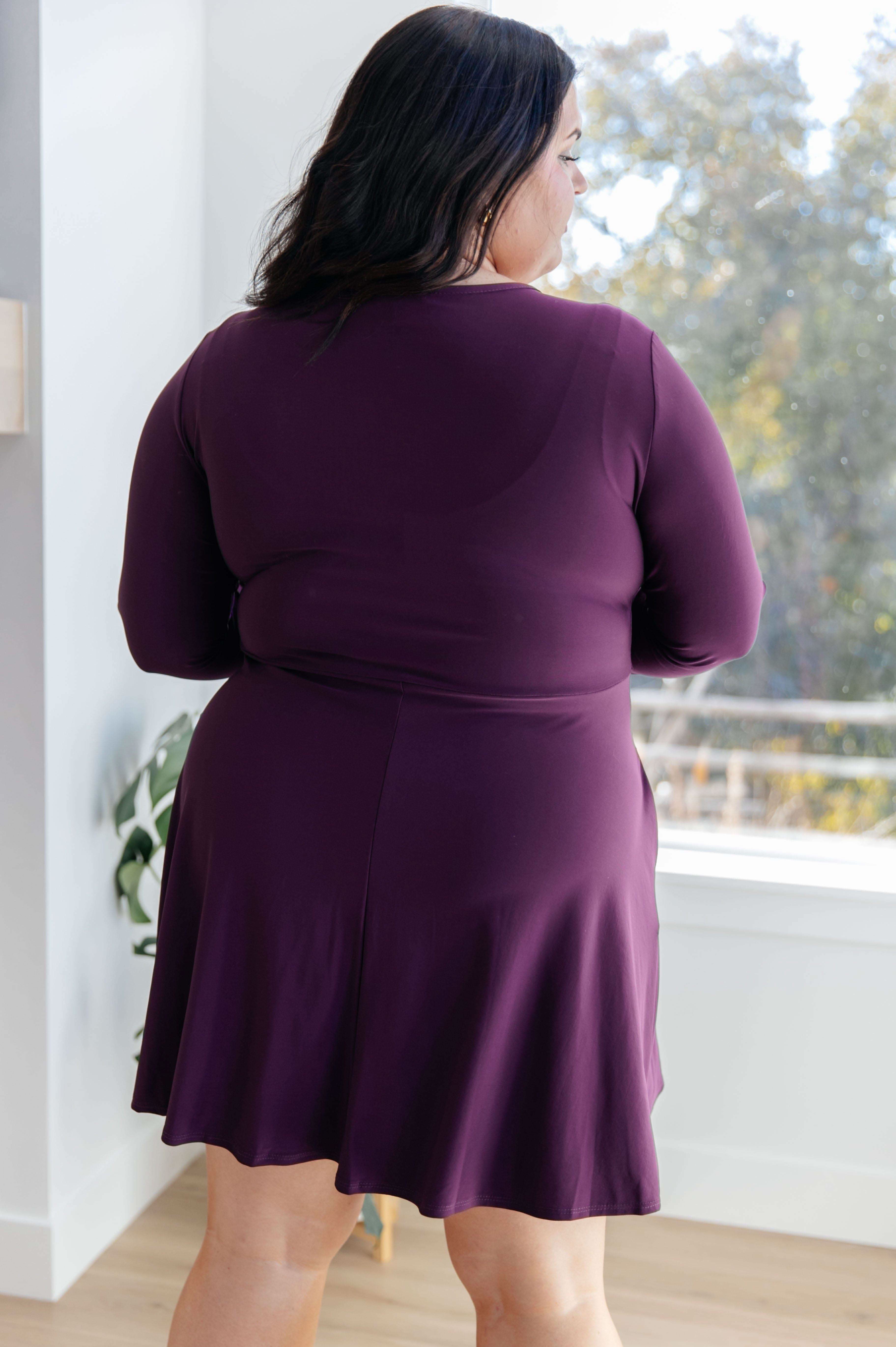 WHITE BIRCH Solution to Everything Long Sleeve Skort Dress - SwagglyLife Home & Fashion WHITE BIRCH Solution to Everything Long Sleeve Skort Dress - SwagglyLife Home & Fashion