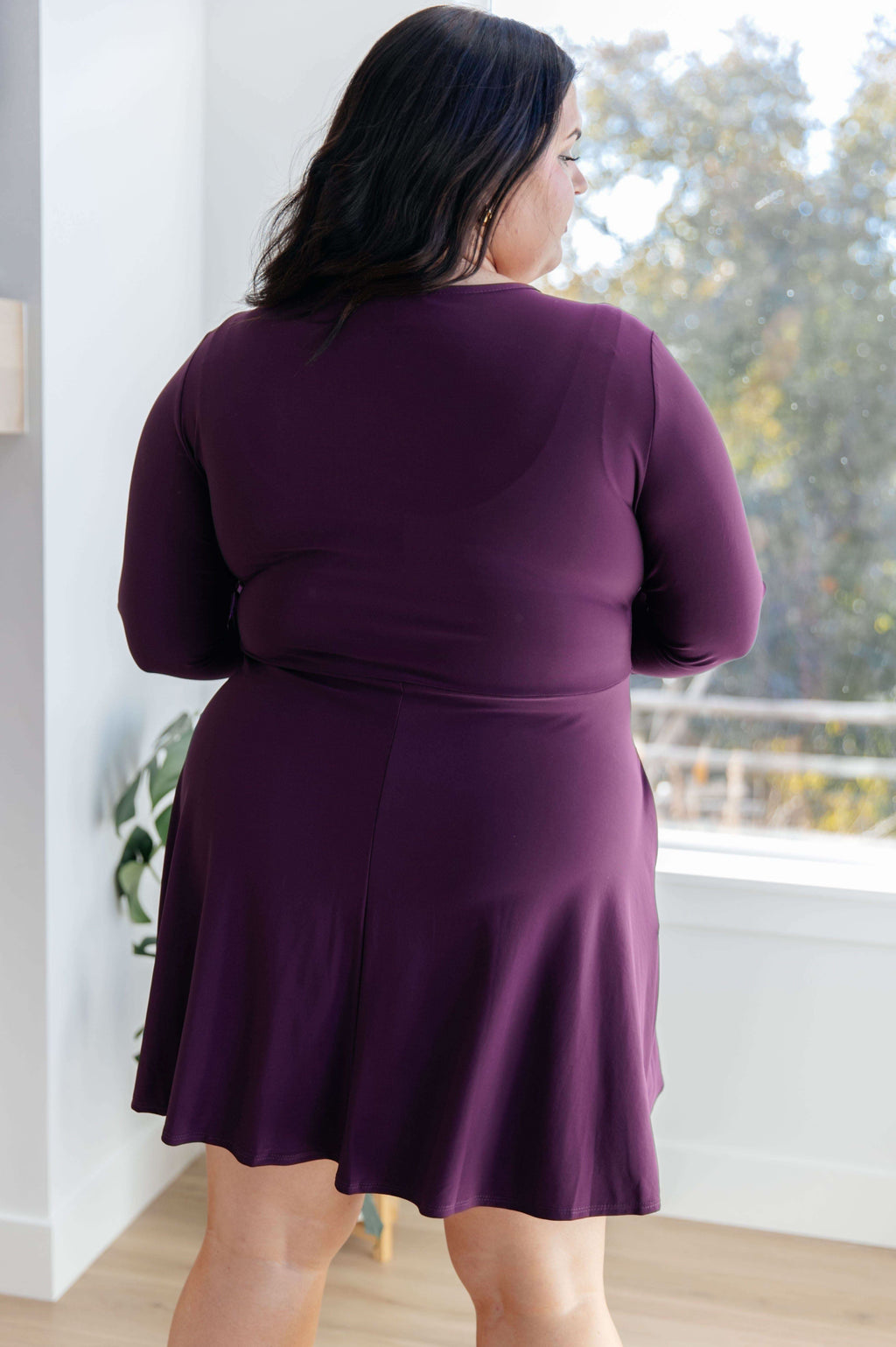 WHITE BIRCH Solution to Everything Long Sleeve Skort Dress - SwagglyLife Home & Fashion