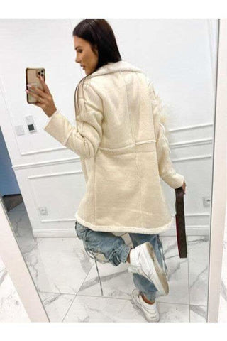 Wynne Lapel Collar Exposed Seam Buttoned Coat - SwagglyLife Home & Fashion Wynne Lapel Collar Exposed Seam Buttoned Coat - SwagglyLife Home & Fashion