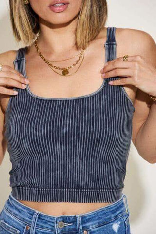 Zenana Ribbed Washed Square Neck Tank - SwagglyLife Home & Fashion Zenana Ribbed Washed Square Neck Tank - SwagglyLife Home & Fashion
