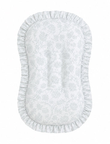 Sage Green Chinoiserie Ruffle Baby Lounger Cover