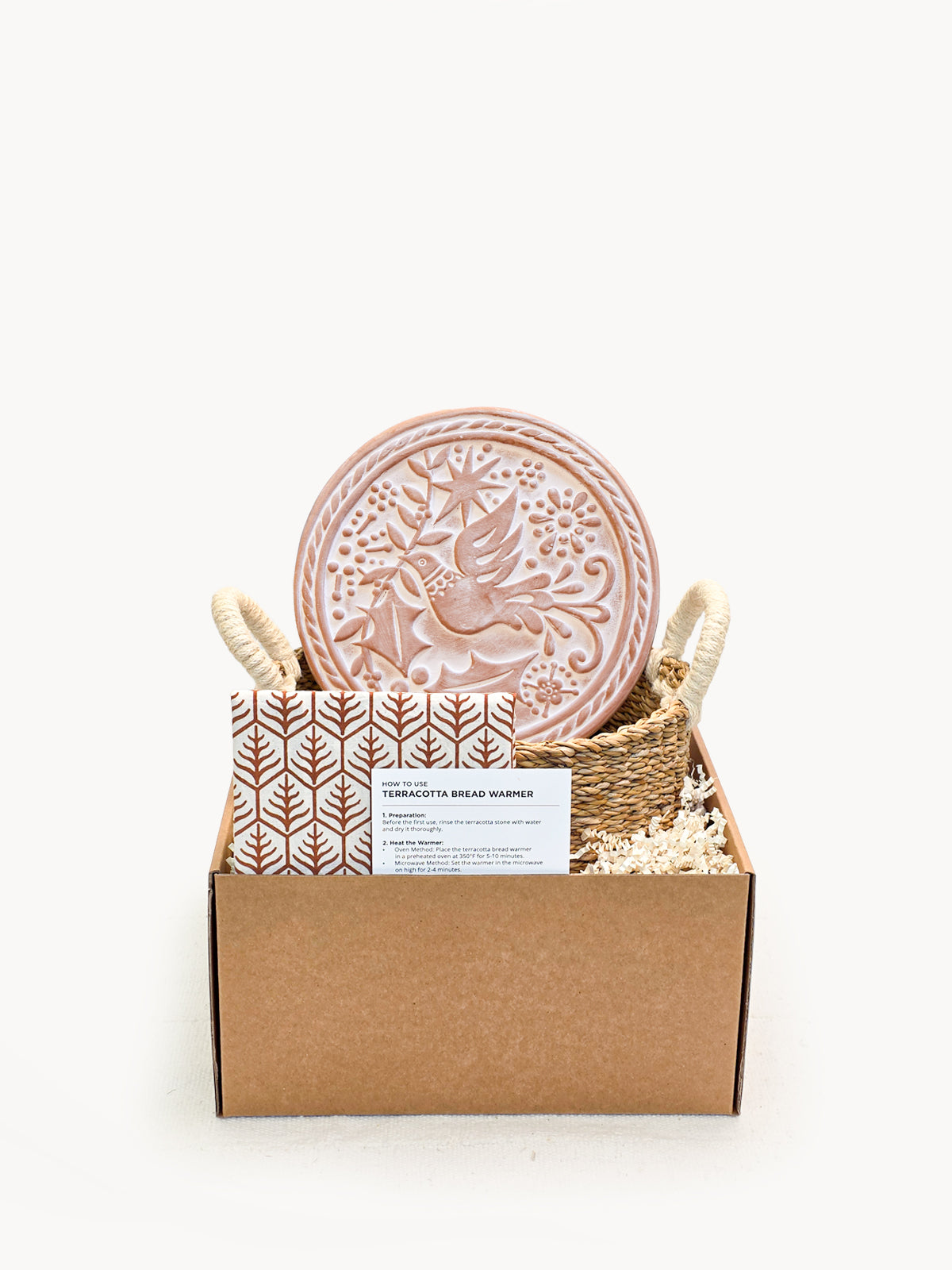 Bread Warmer & Basket Gift Set with Tea Towel - Bird Round in - KITCHEN photo