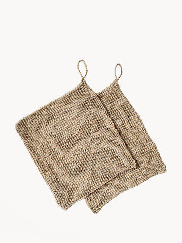 Hemp Washcloth (Set of 2) in - BATH photo