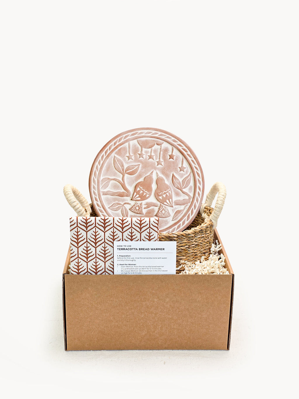 Bread Warmer & Basket Gift Set with Tea Towel - Lovebird Round in - KITCHEN photo
