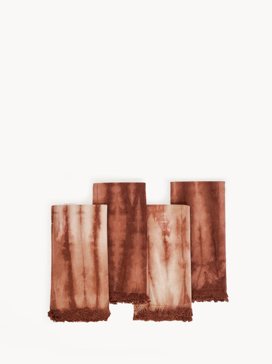Tie Dye Cotton Napkin - Brown (Set of 4) in - KITCHEN photo