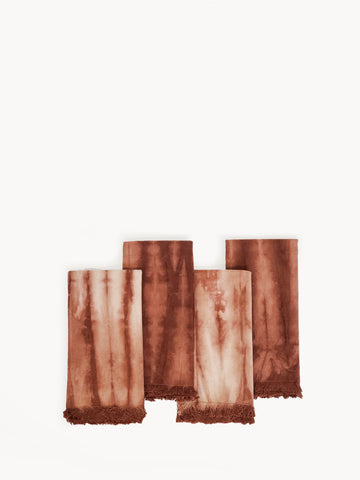 Tie Dye Cotton Napkin - Brown (Set of 4) in - KITCHEN photo