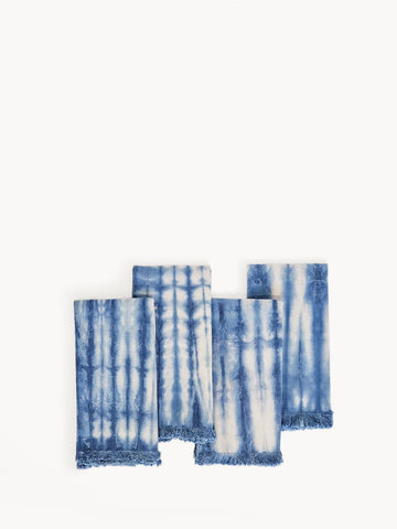 Tie Dye Cotton Napkin - Indigo Blue (Set of 4) in - KITCHEN photo