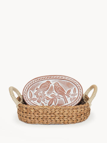 Bread Warmer & Basket - Lovebirds Oval in - KITCHEN photo