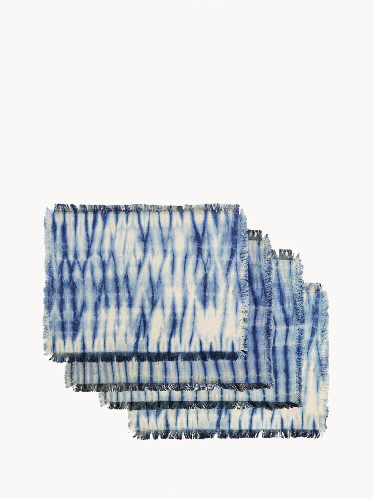 Tie Dye Cotton Placemat - Indigo Blue (Set of 4) in - photo