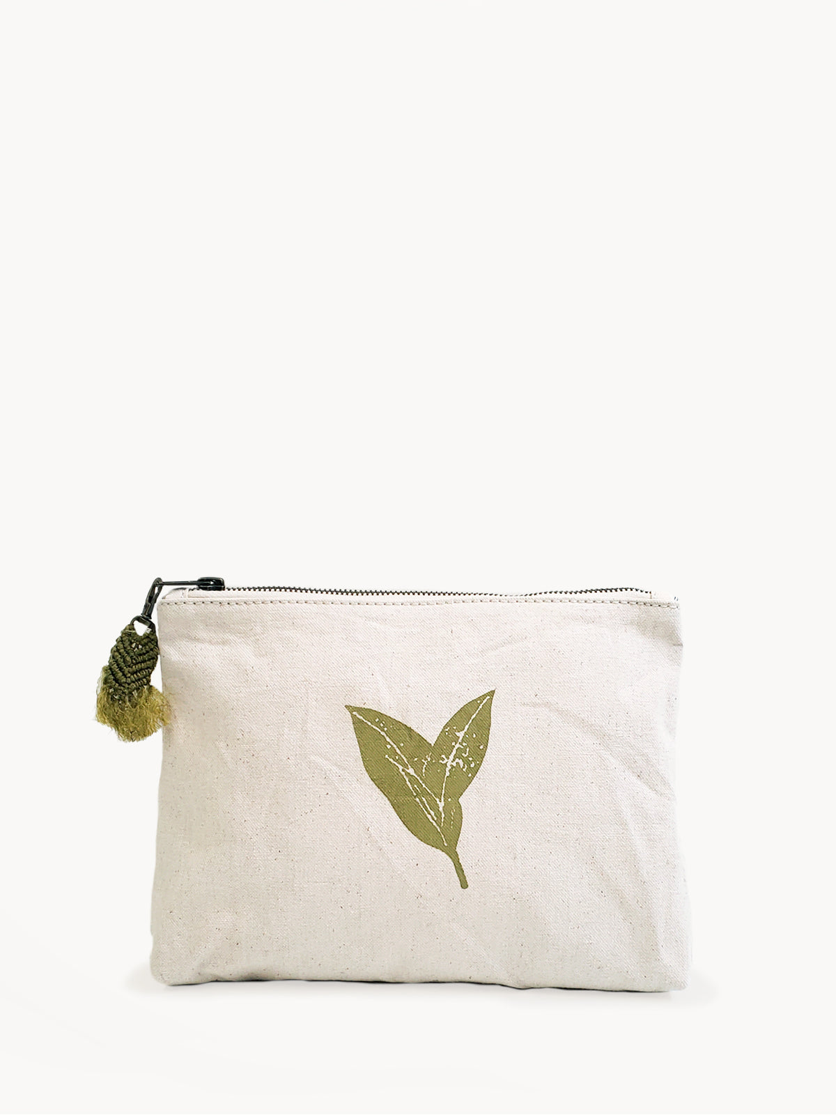 Hand Screen Printed Cotton Canvas Pouch - Nature in - Handbag & Wallet Accessories photo