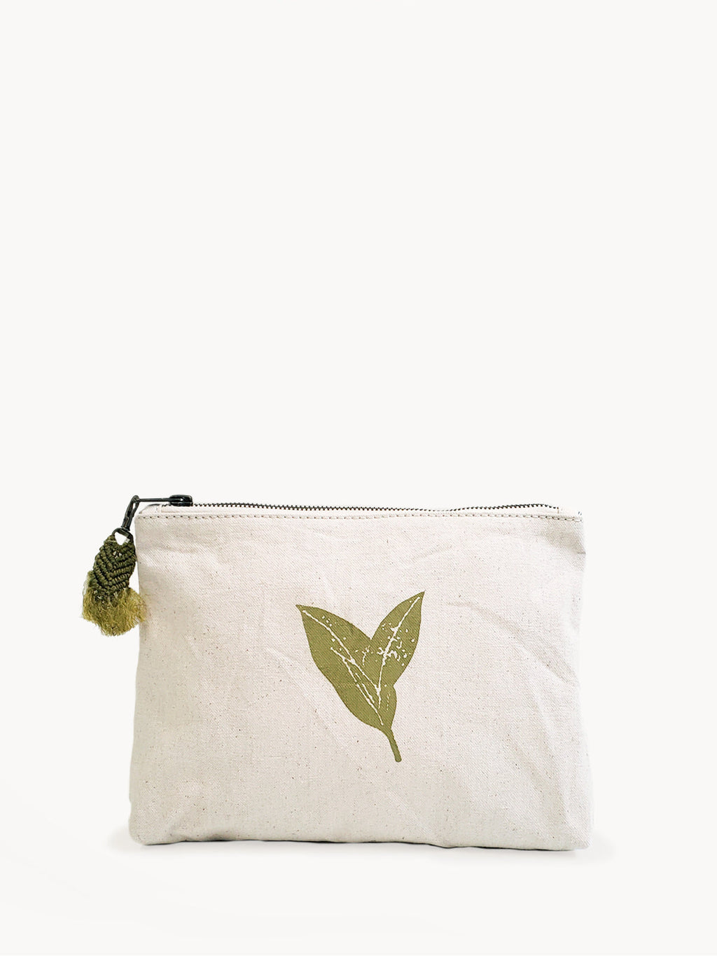 Hand Screen Printed Cotton Canvas Pouch - Nature in - Handbag & Wallet Accessories photo