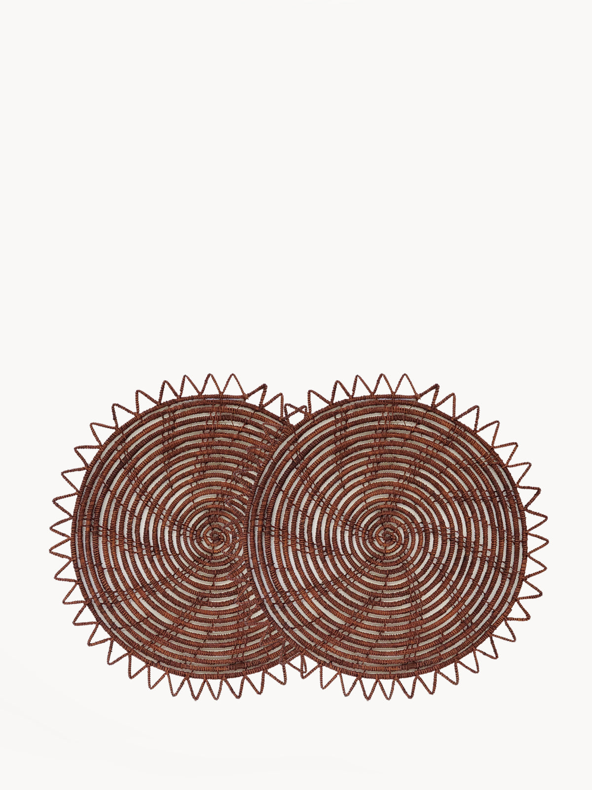 Surya Woven Palm Fiber Placemat - Brown (Set of 2) in - photo