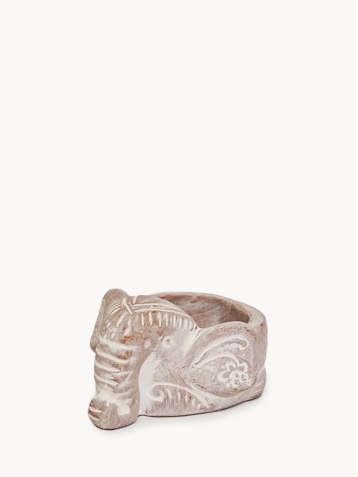 Terracotta Tea Light Candle Holder - Elephant in - photo
