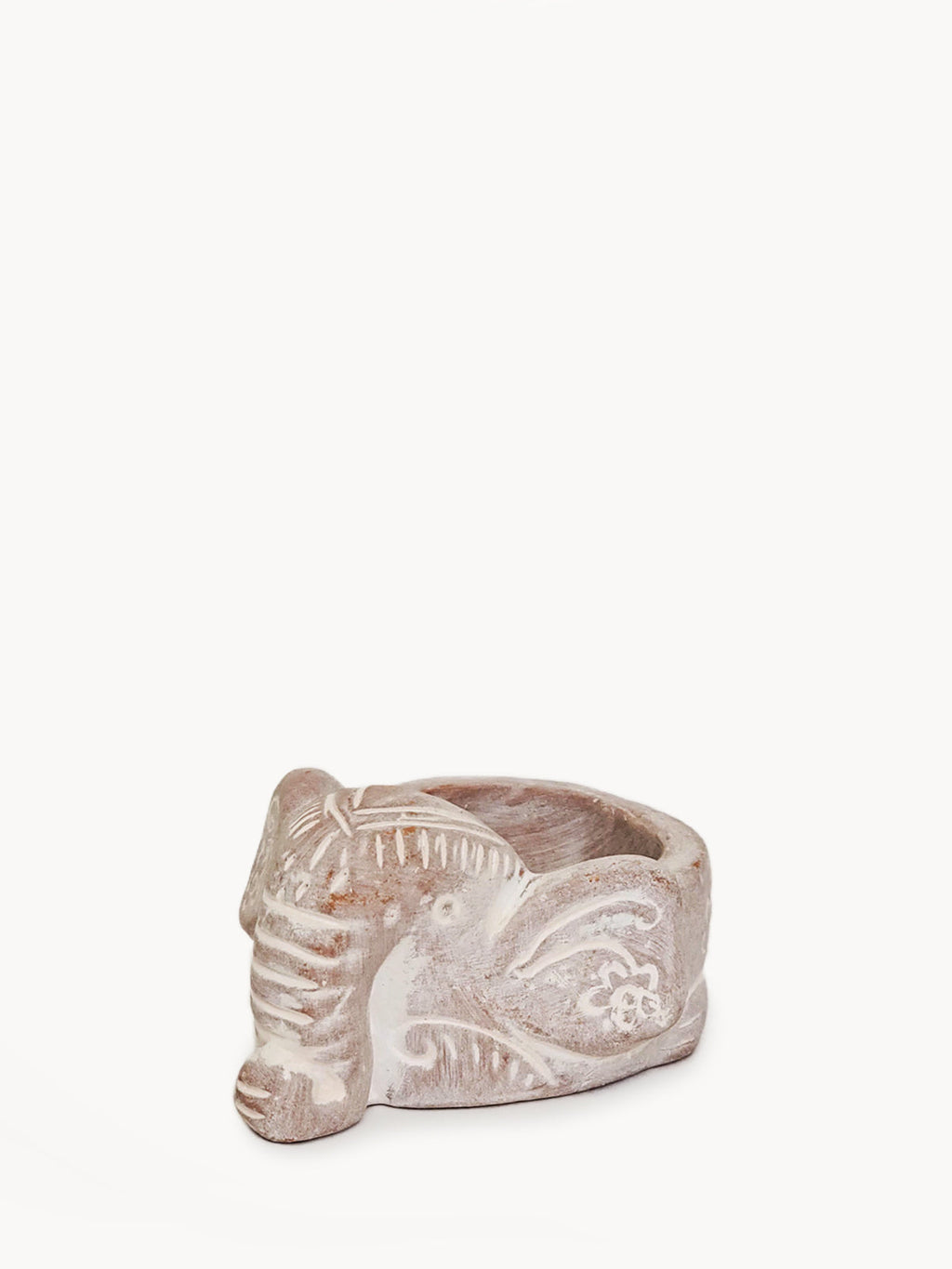 Terracotta Tea Light Candle Holder - Elephant in - photo