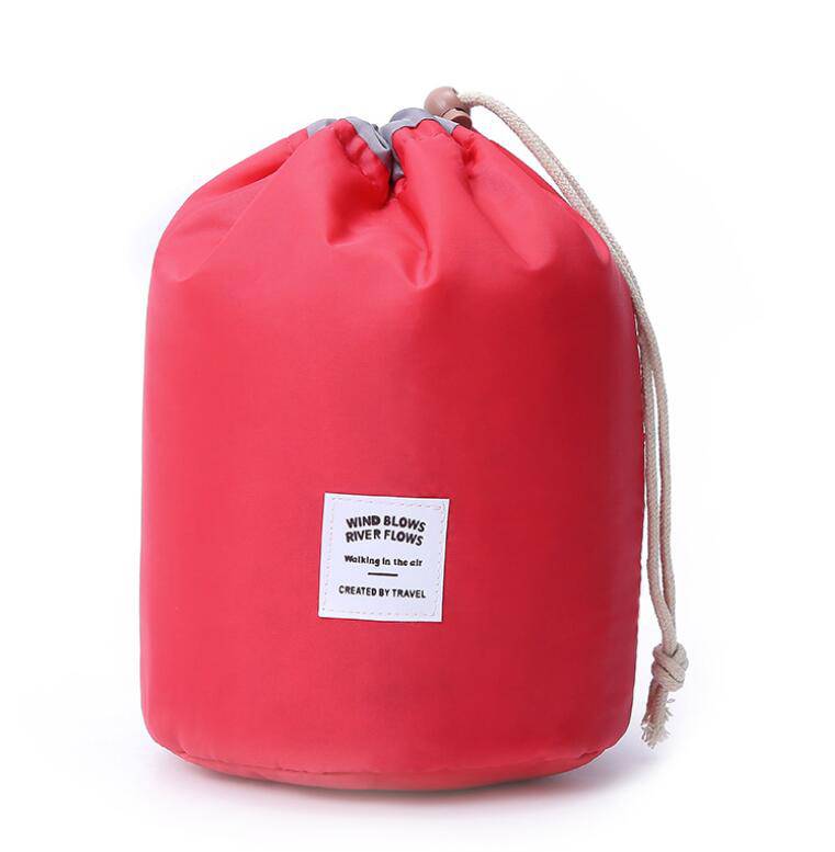 Portable Cosmetic Bags - Solid Red