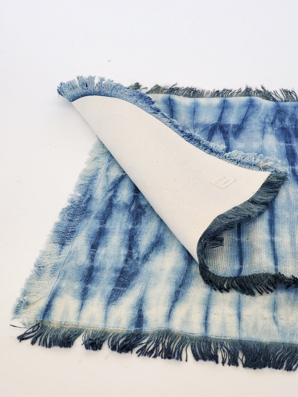 Tie Dye Cotton Placemat - Indigo Blue (Set of 4) in - photo