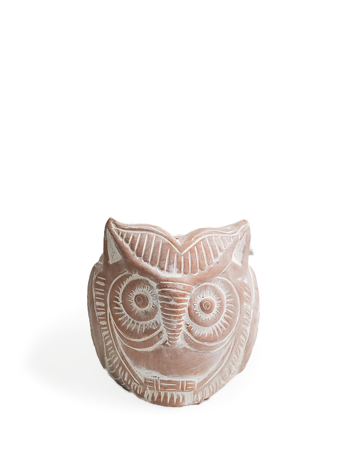 Terracotta Pot - Horned Owl in - PLANT DECOR photo