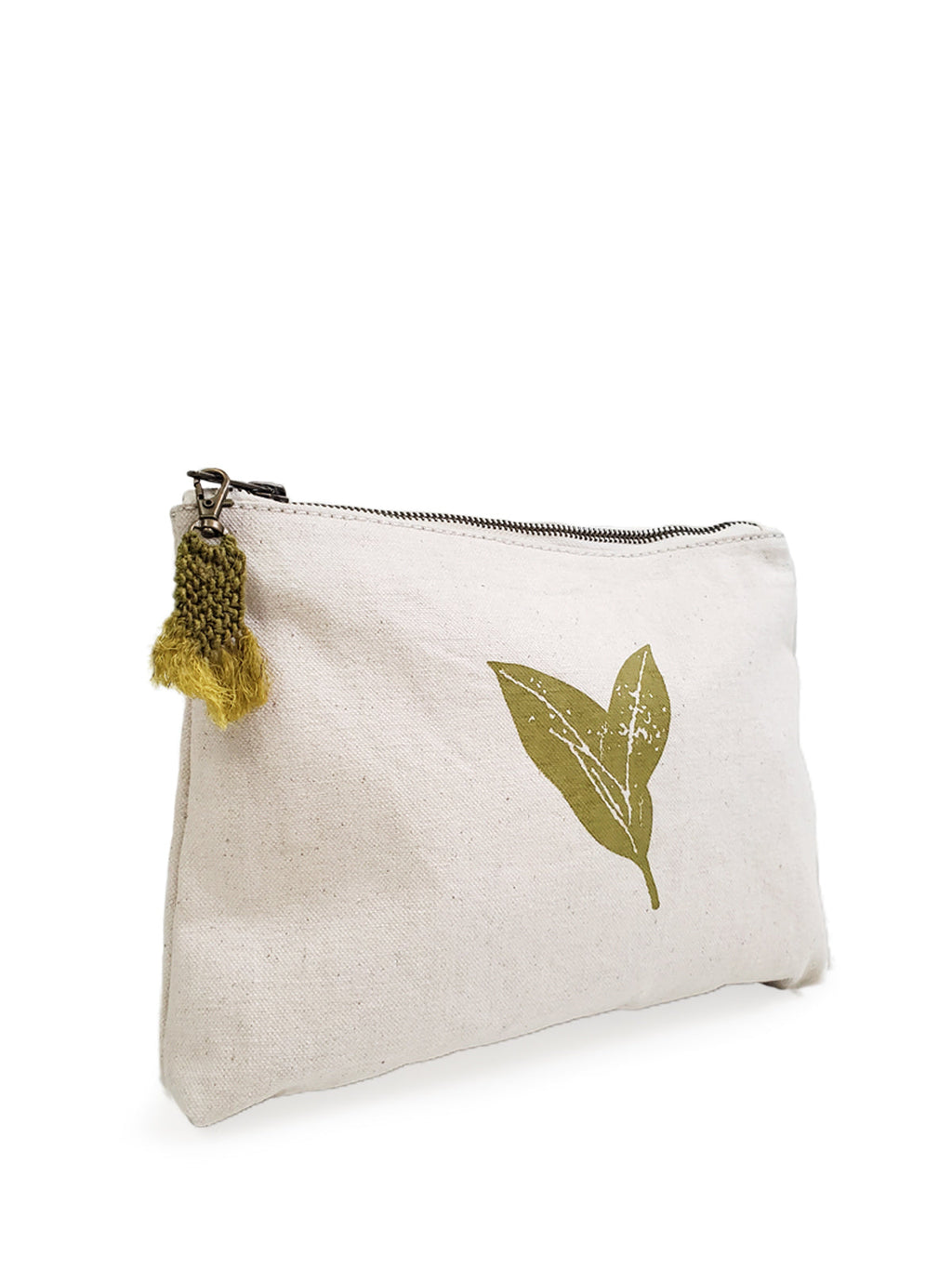 Hand Screen Printed Cotton Canvas Pouch - Nature in - Handbag & Wallet Accessories photo