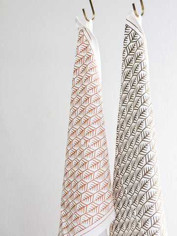 Hand Screen Printed Tea Towel - Set of 2 in - Kitchen Linens Sets photo