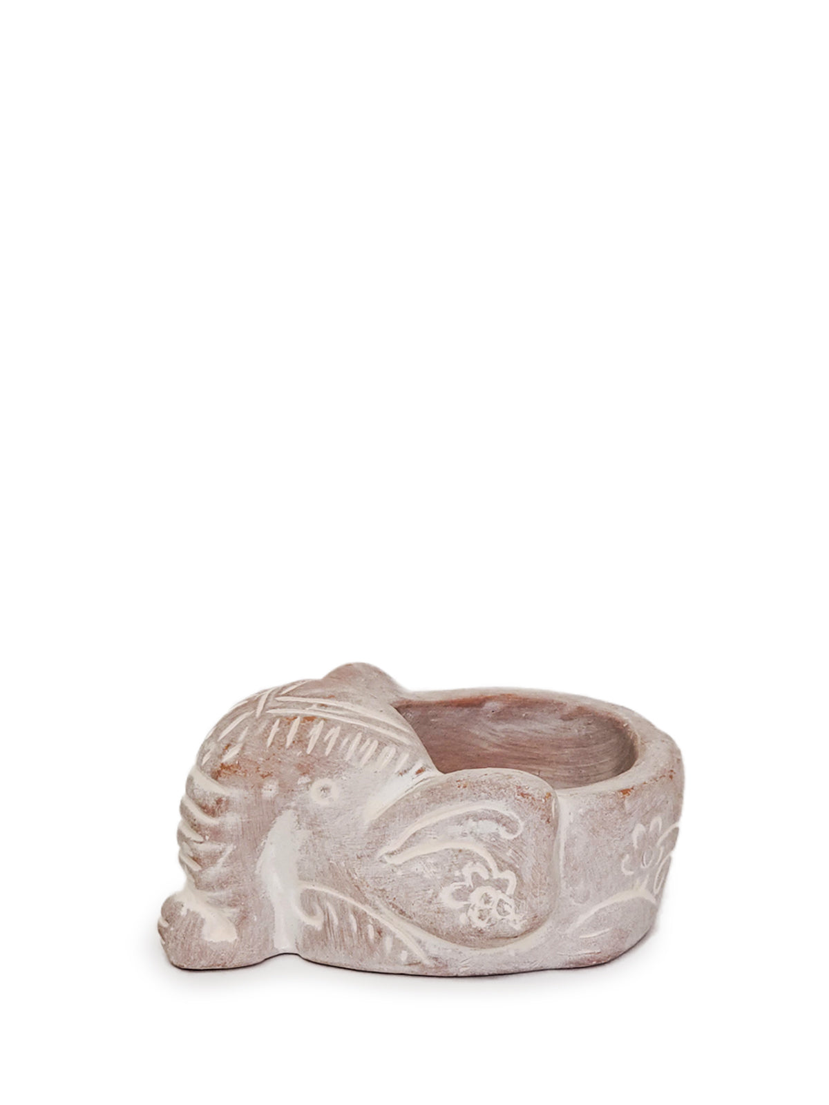 Terracotta Tea Light Candle Holder - Elephant in - photo