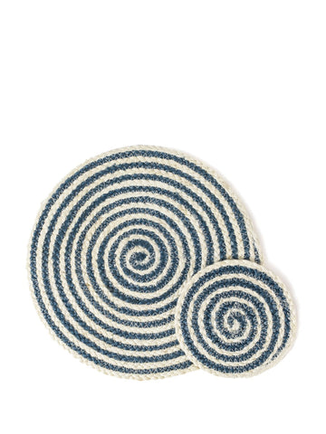 Kata Spiral Placemat - Blue (Set of 4) in - KITCHEN photo