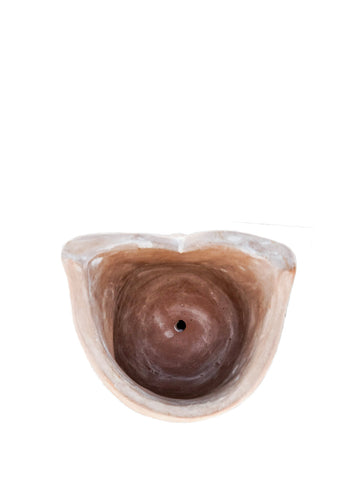 Terracotta Pot - Big Eye Owl in - photo