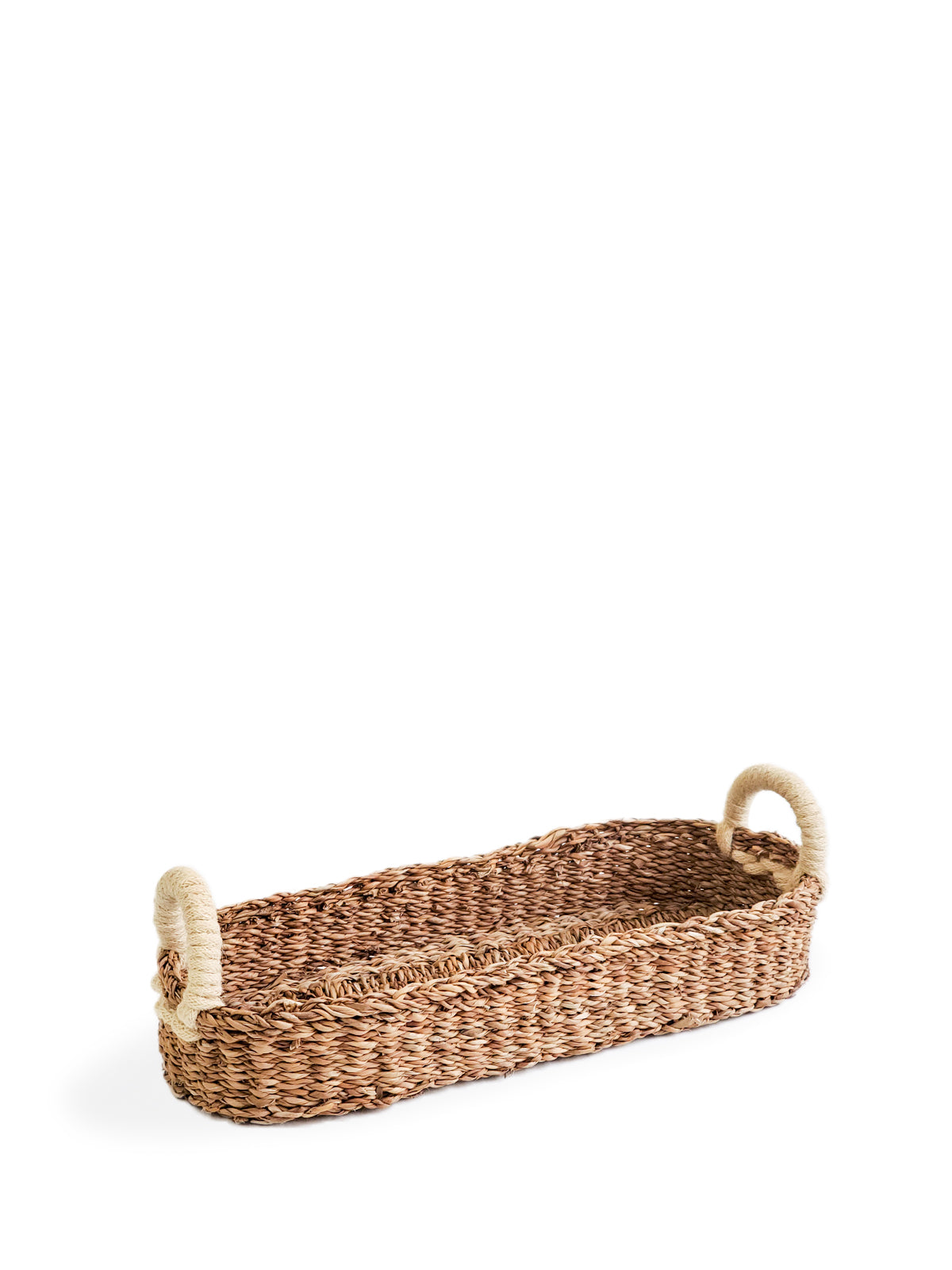 KORISSA Savar Bread Basket with White Handle in Large - Storage & Organization photo