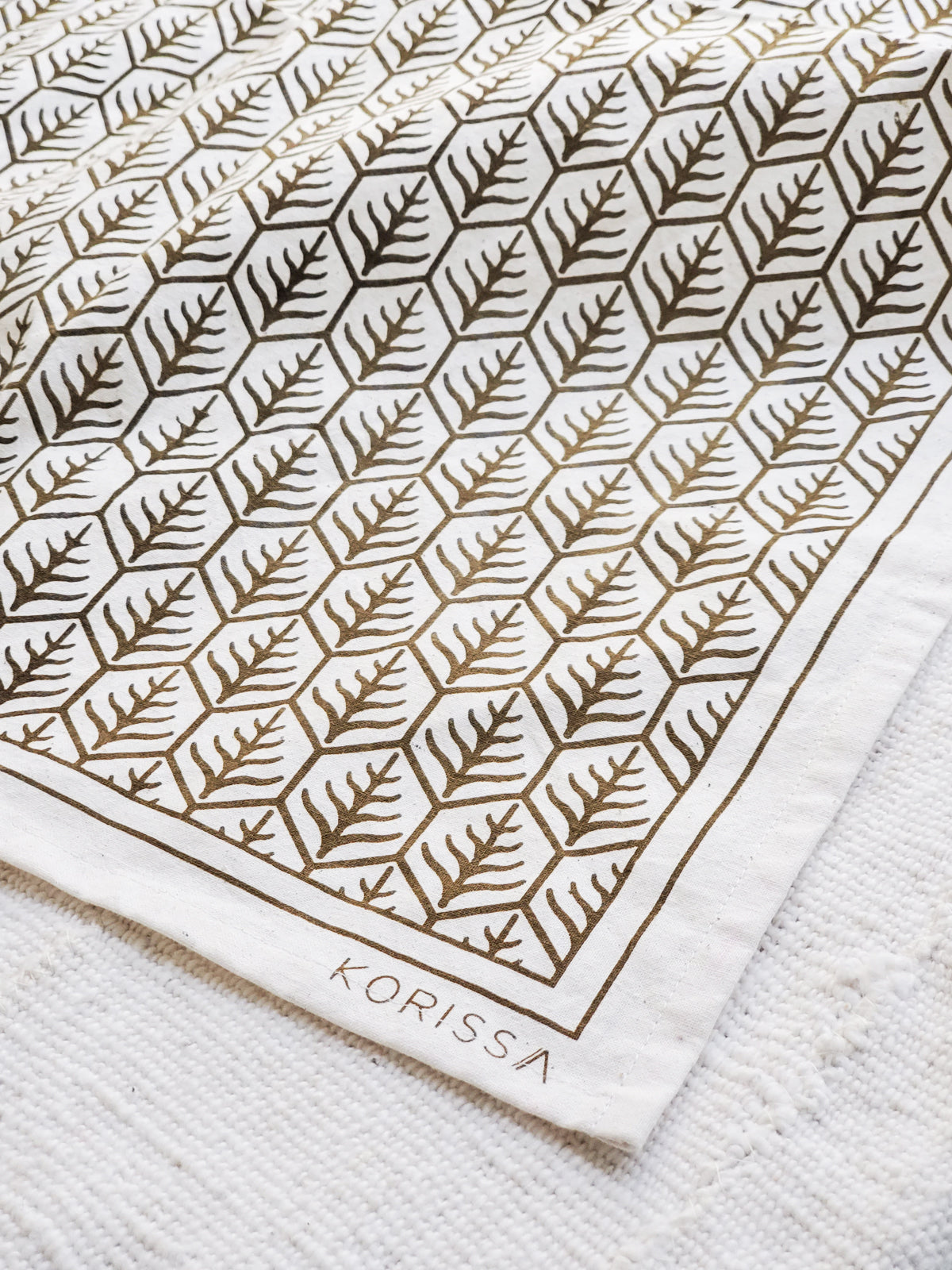 Hand Screen Printed Tea Towel - Set of 2 in - Kitchen Linens Sets photo